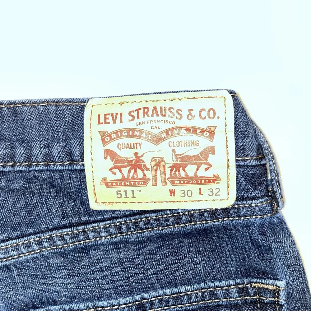 Levis 511 Jeans Mens 30x32 (30x31) Blue Slim Fit‎ Dark Wash American Denim Pants
